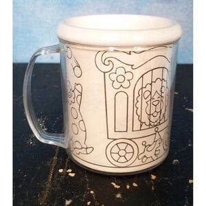 Vintage 80s Color Me Mug 3 Different Designs Homeschool Art Class DIY Cup